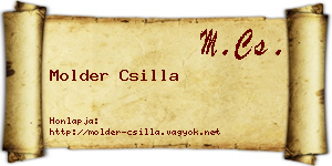 Molder Csilla névjegykártya